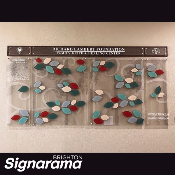 Signarama Brighton Donor Wall for Richard Lambert Foundation Nonprofit