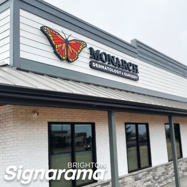 Signarama Brighton Back Lit and Logo Box for Monarch Dermatology