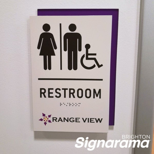 Signarama Brighton ADA Bathroom Signs for Range View Oral & Facial