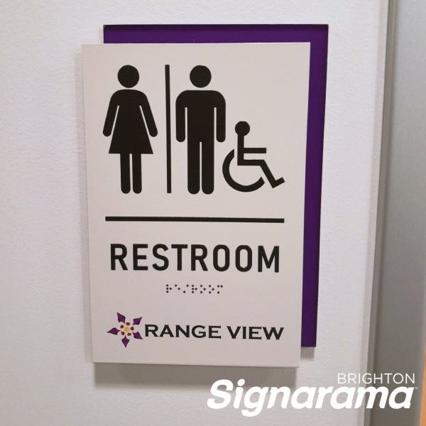 Signarama Brighton ADA Bathroom Signs for Range View Oral & Facial