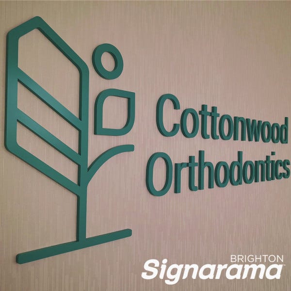 Signarama Brighton Dimensional Logo for Cottonwood Orthodontics
