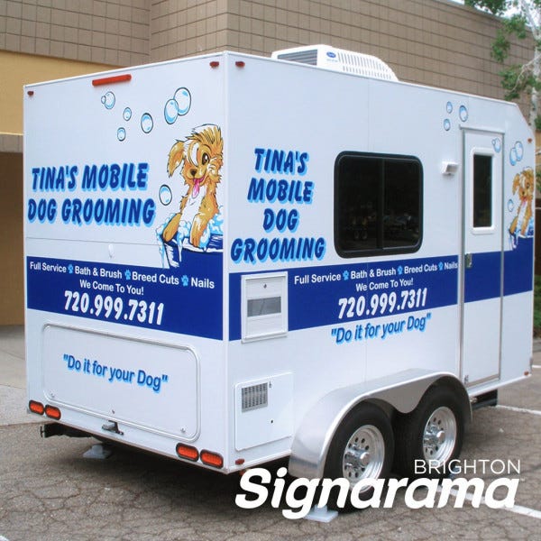 Signarama Brighton Trailer Graphics for Tina's Dog Grooming
