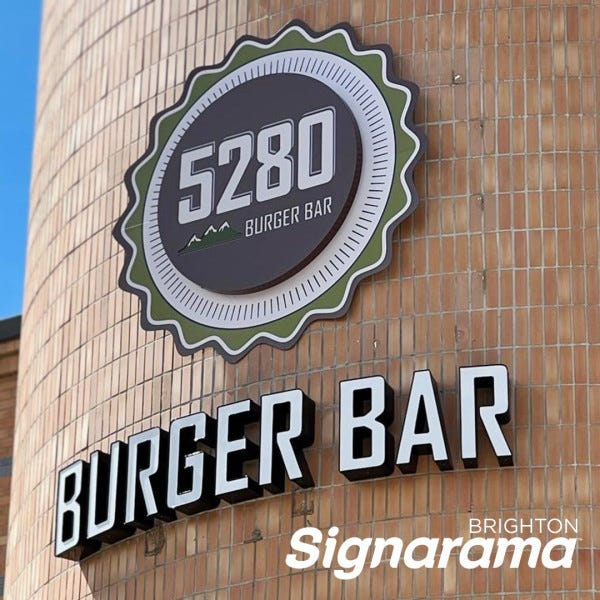 Signarama Brighton Illuminated Channel Letters for 5280 Burger Bar