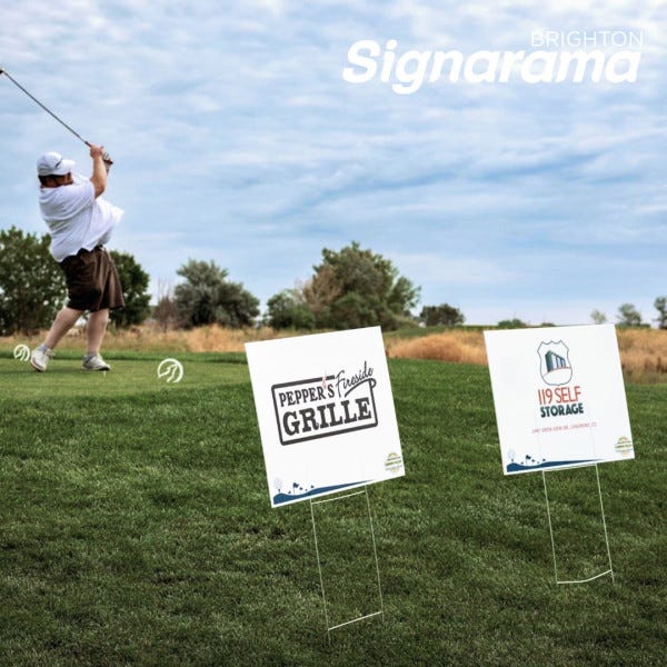 Signarama Brighton Golf Tournament Signs for Carbon Valley Chamber