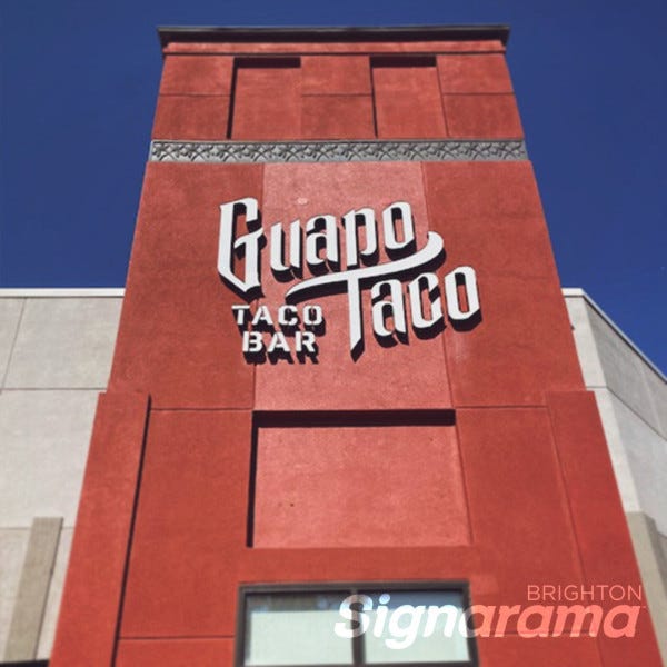 Signarama Brighton Exterior Channel Letters for Guapo Taco