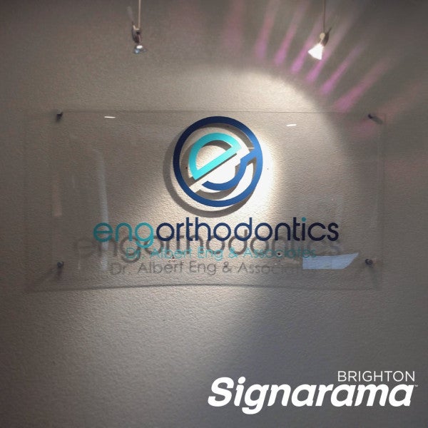 Signarama Brighton Acrylic Logo Sign for Eng Orthodontics