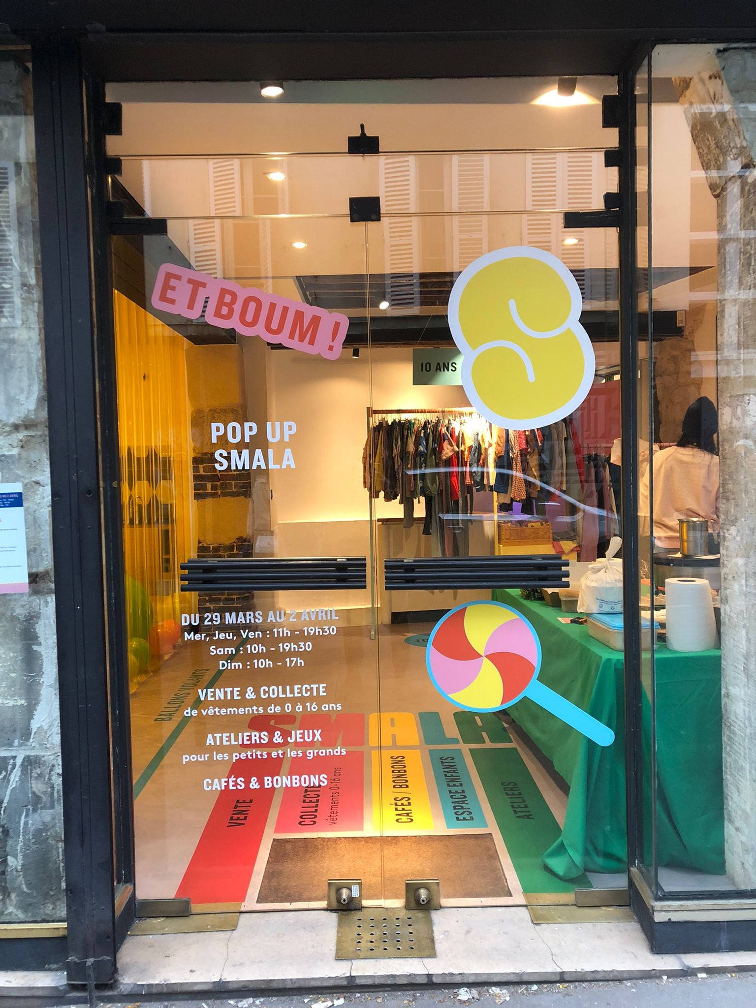 Réalisation de signalétique pour la boutique SMALA