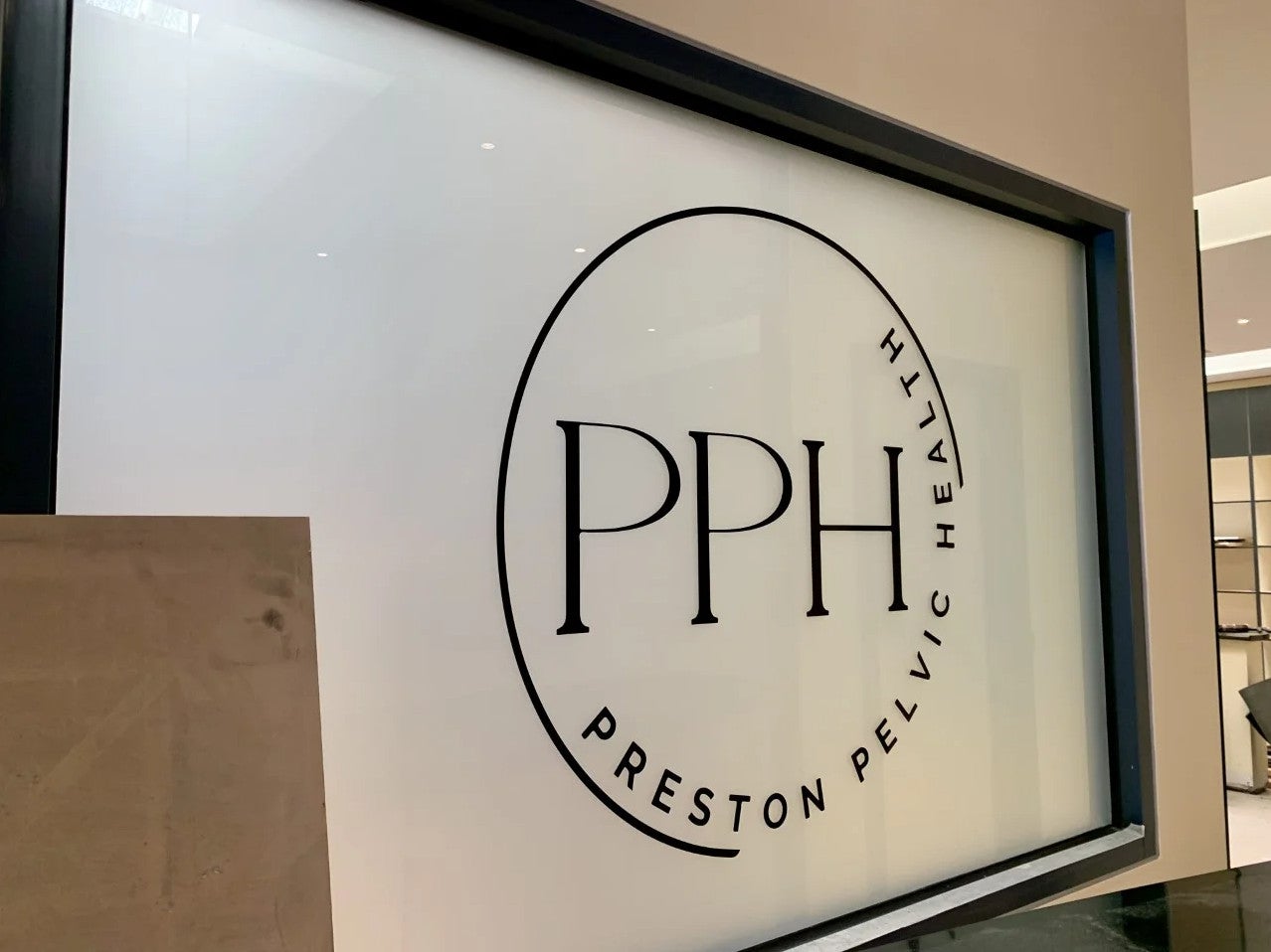Window Frosting - Preston Physio.