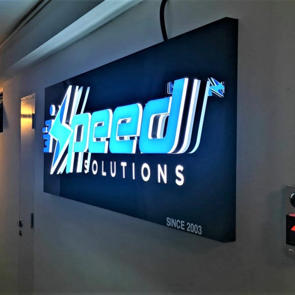 3D Printed Dimensional Front and Back lit signage