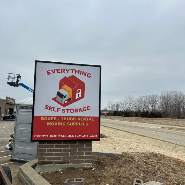 Everything Clean Self Storage - Monument sign