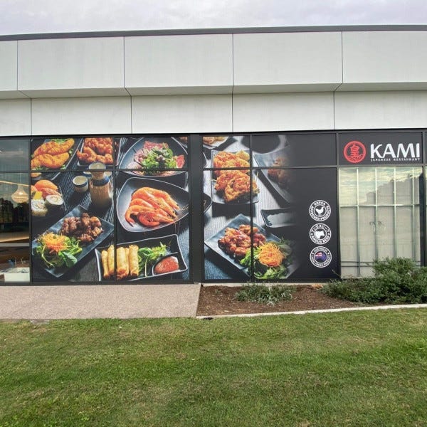 OKAMI Japanese Restaurant Window Graphics
