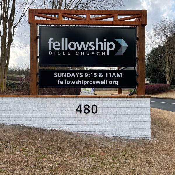 2023 04 06 Monument Sign Fellowship Bible Church