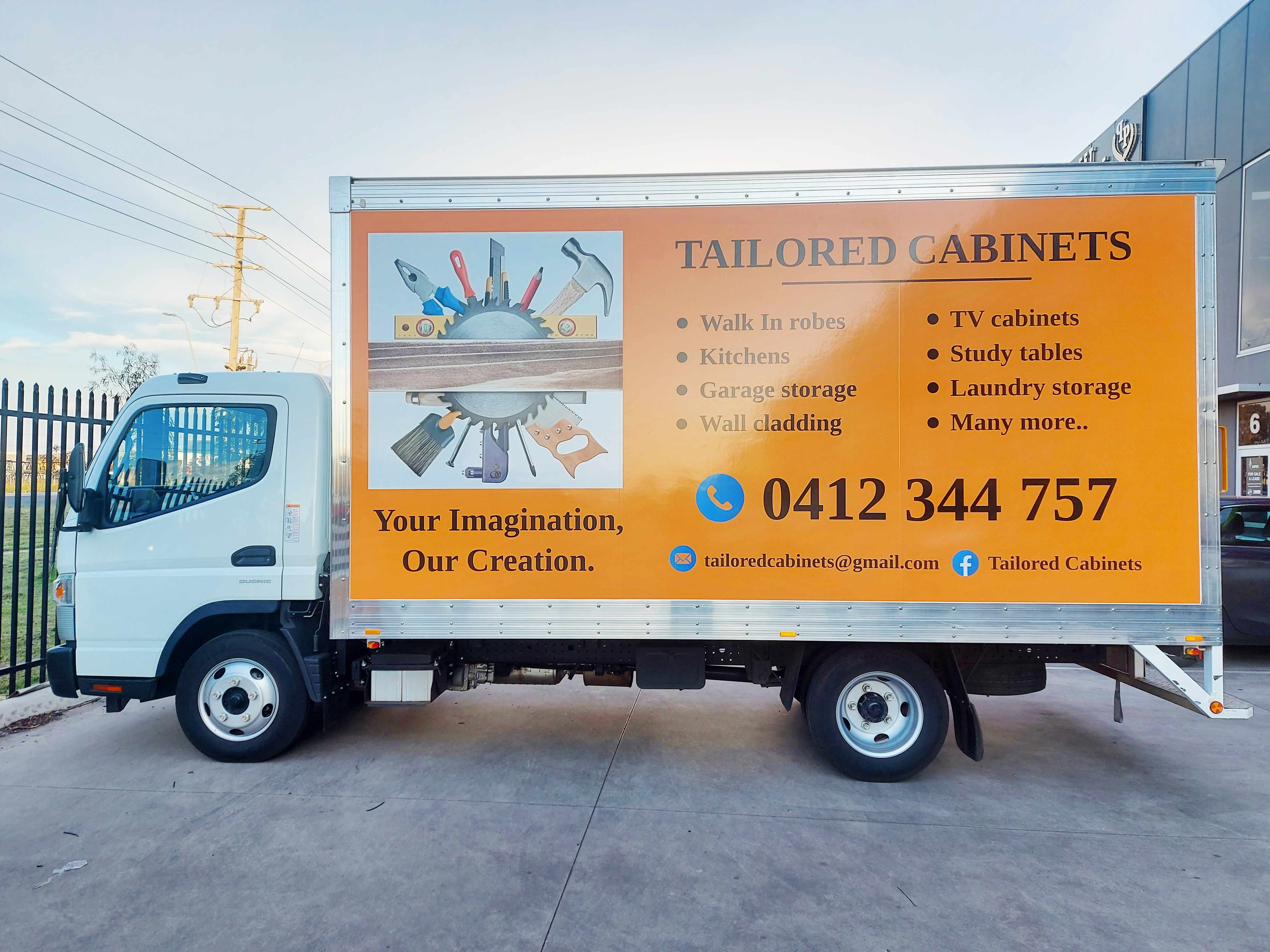Vehicle Signage Completed for Tailored Cabinets in Truganina