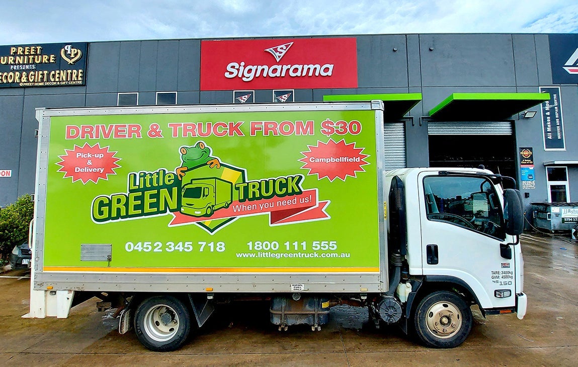 Vehicle Signage for Little Green Truck