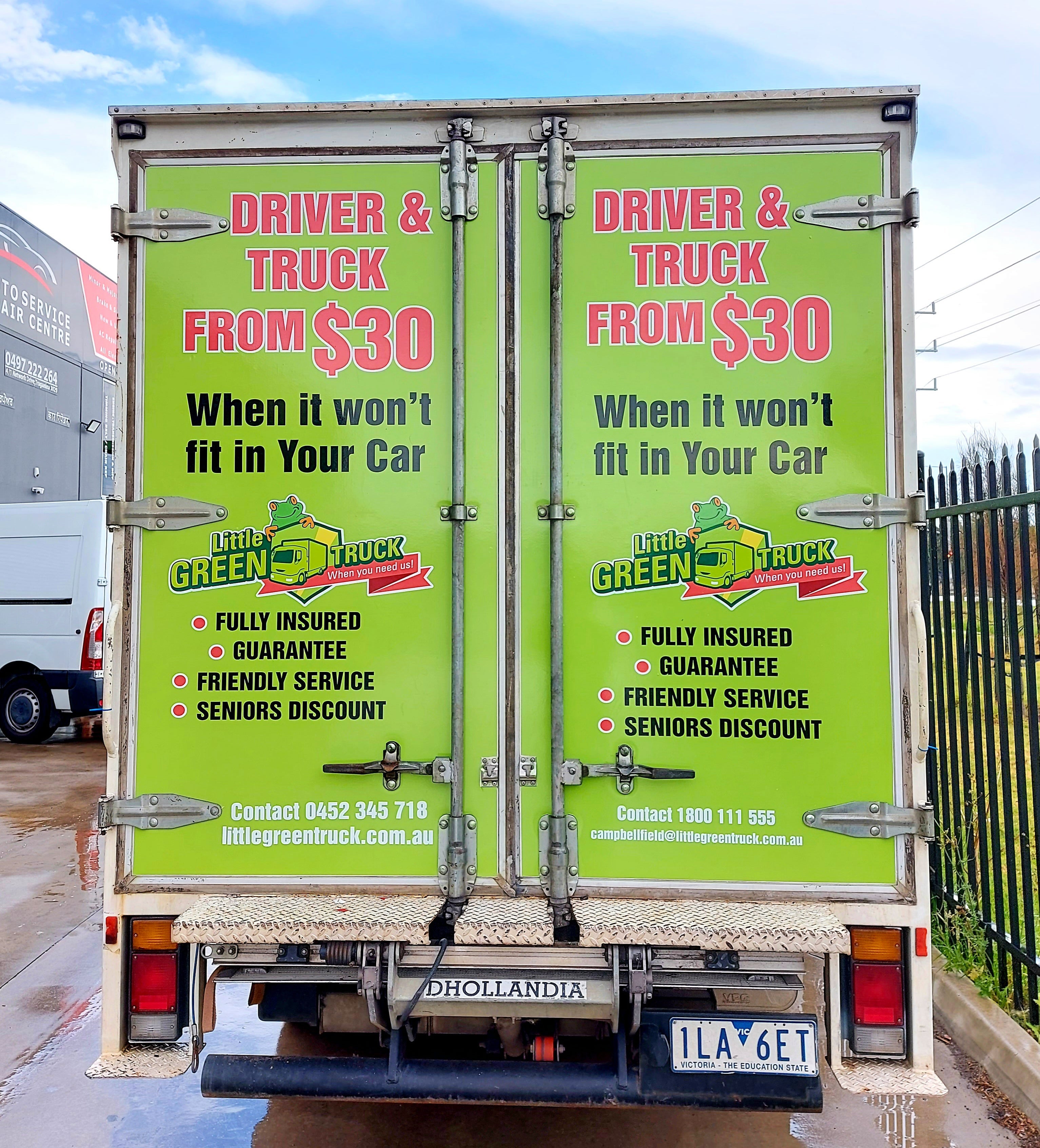 Vehicle Signage for Little Green Truck