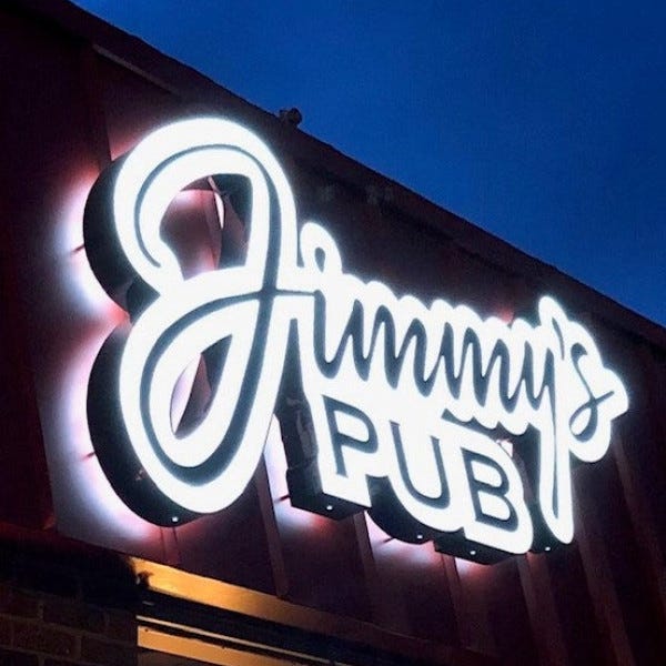 Jimmy's Pub Custom Light Box