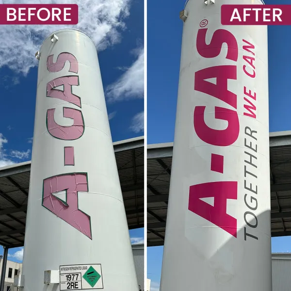 A Gas Vessel Signage