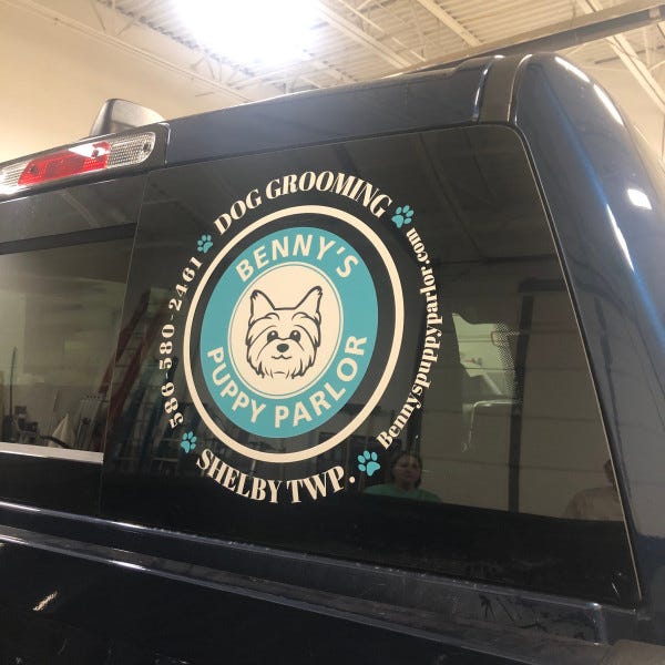 Benny Puppy Parlor - Vehicle Window Decal