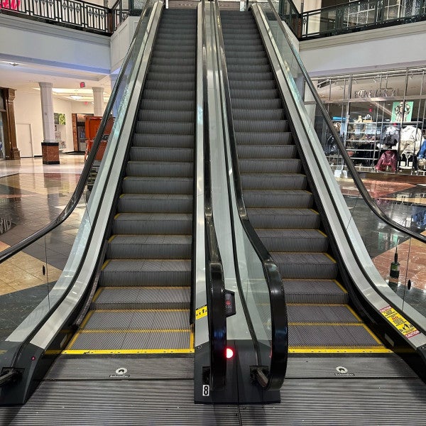 Wrapped Escalator rails. Changed from Brass to Metalic Silver.