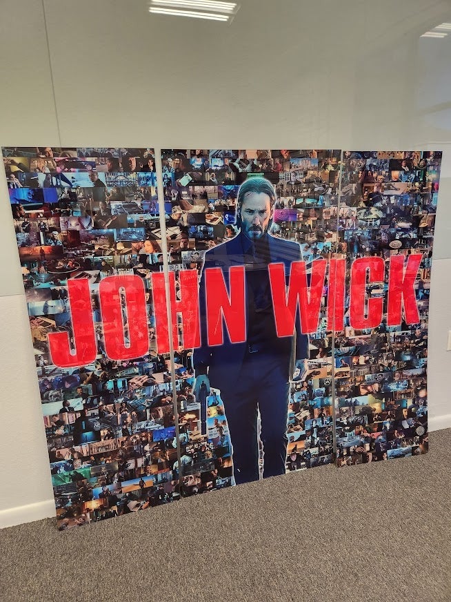 John Wick Acrylic Triptych for a Custom Safe