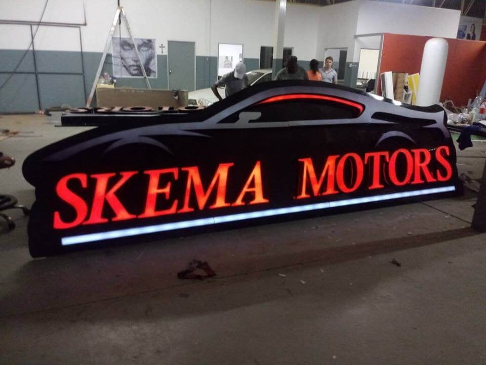 Fabricated sign with Led s