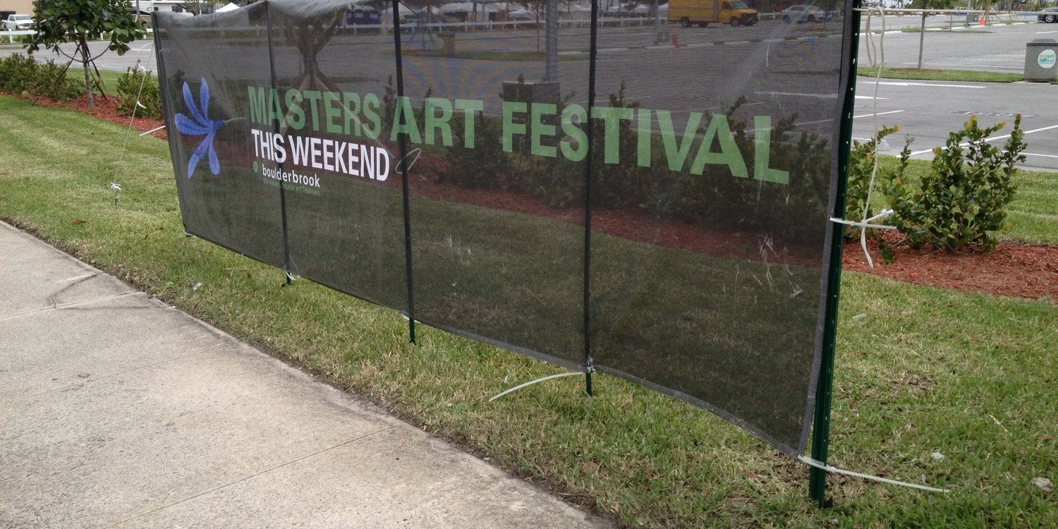 Fences provide ready made billboards.