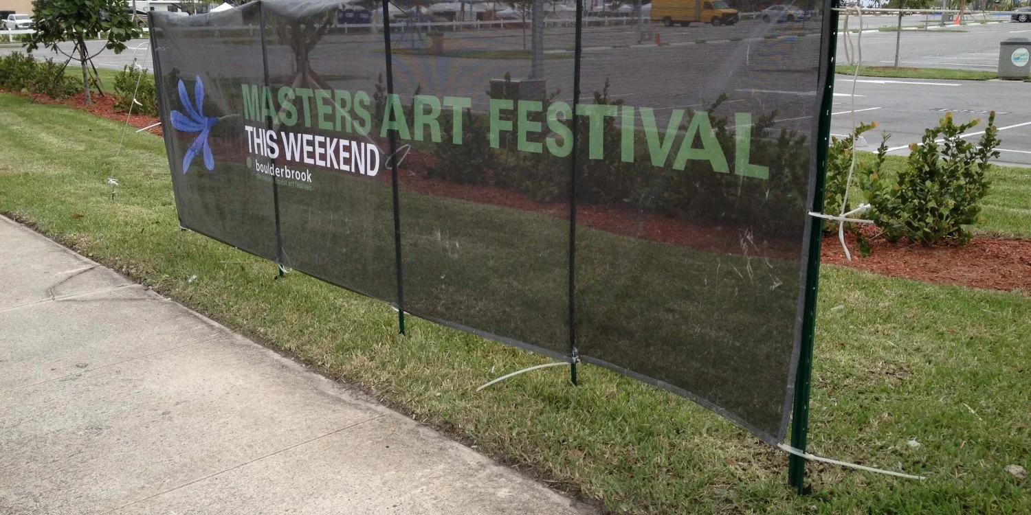 Fences provide ready made billboards.