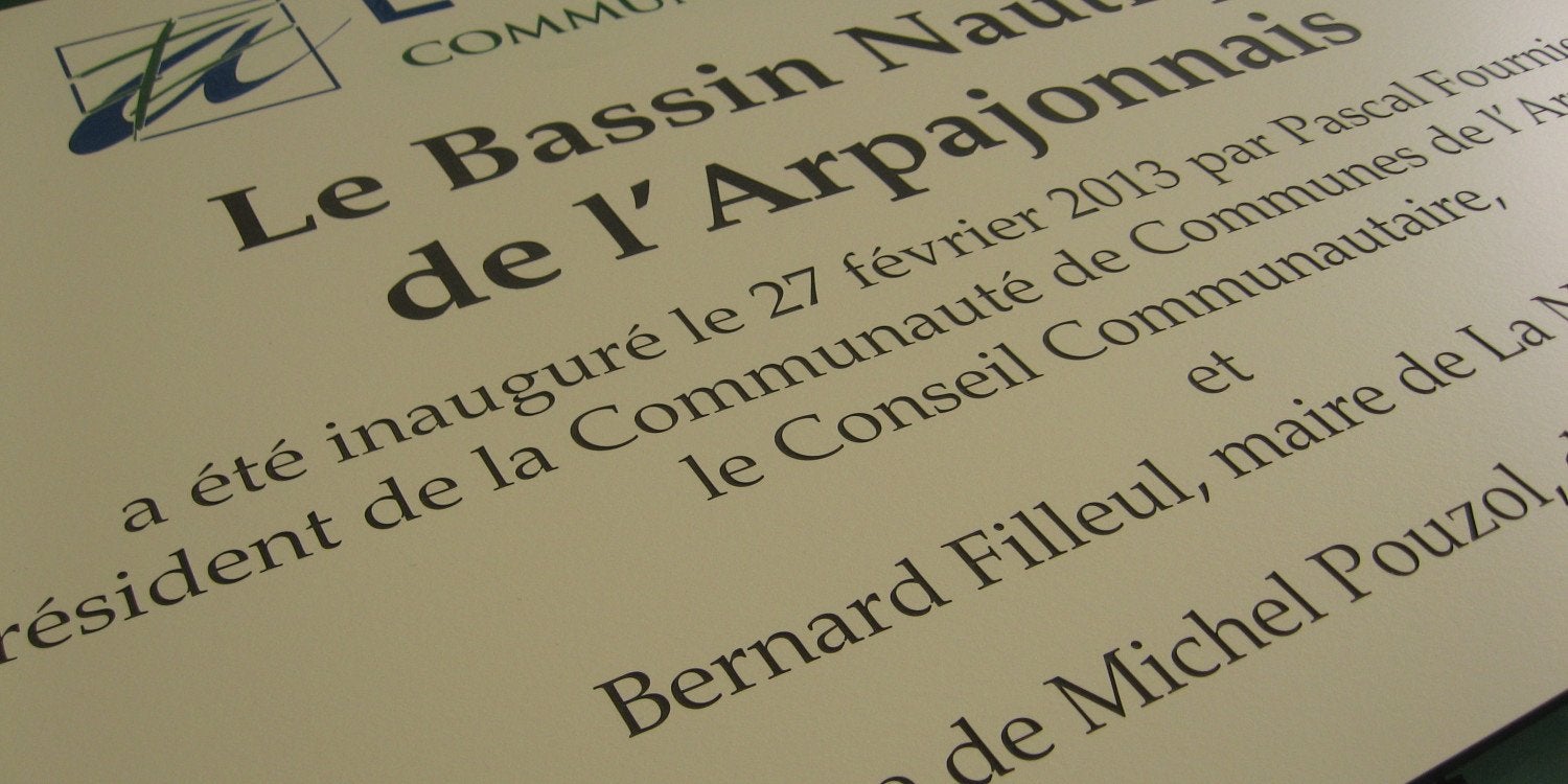 Plaque gravée : Signalez votre entreprise