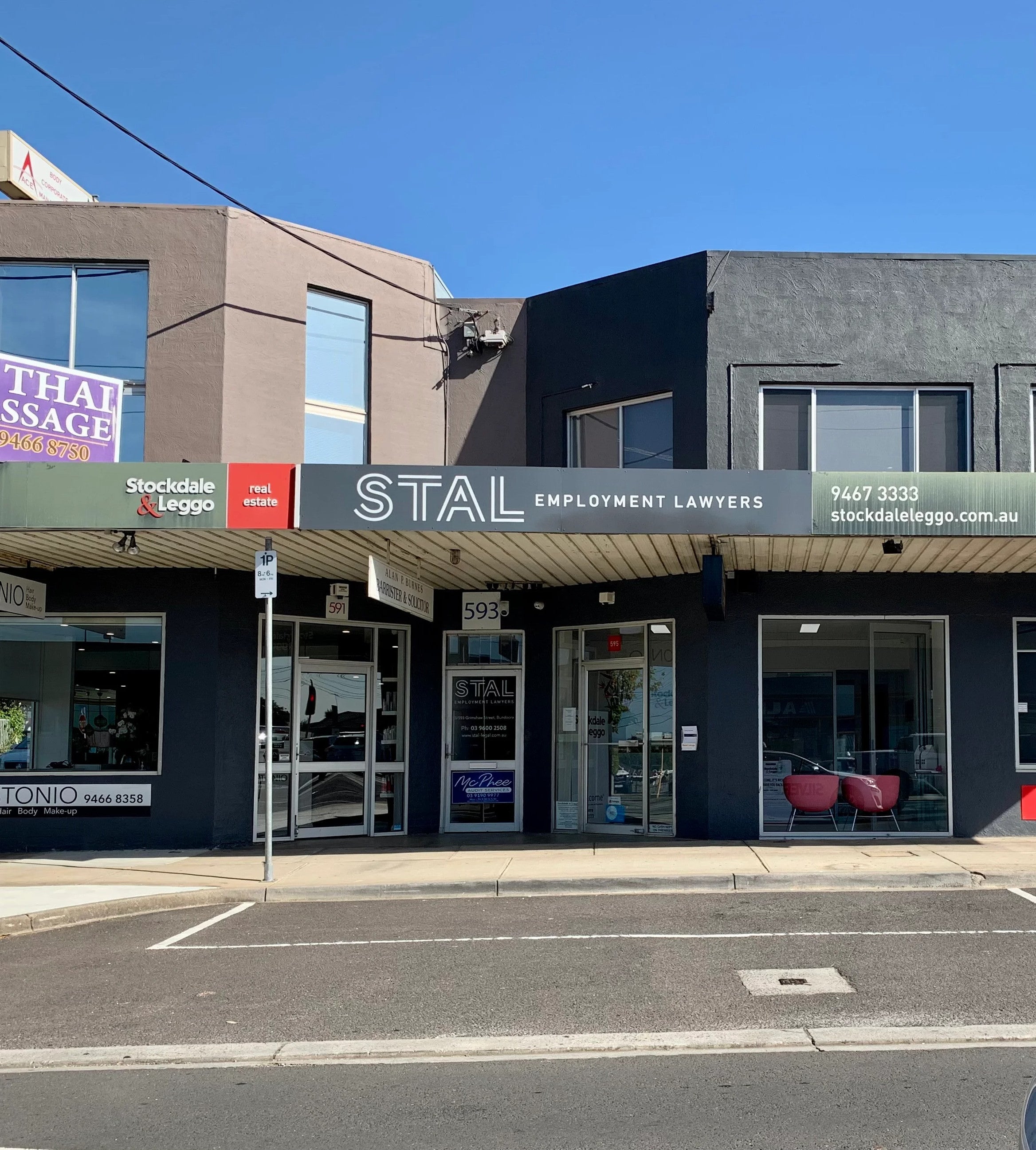 Building Signage - STAL Employment Lawyers - Bundoora.