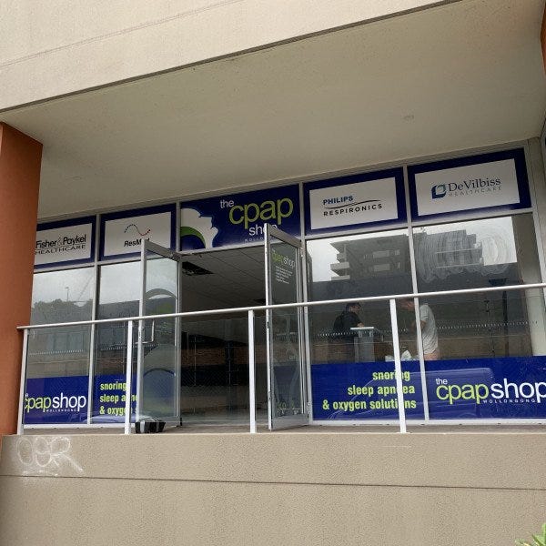 Shop Window Graphics - The CPAP Shop Wollongong
