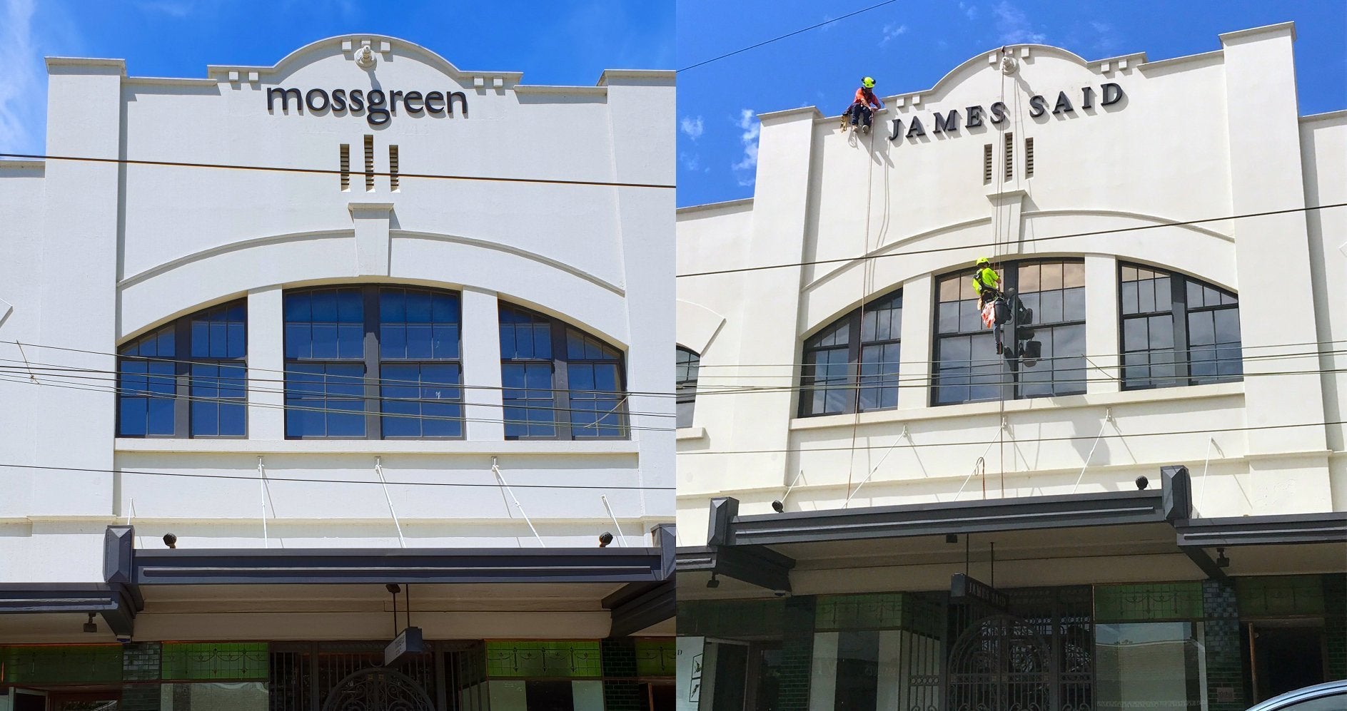 Iconic Former "Mossgreen" Building Now "James Said" Building