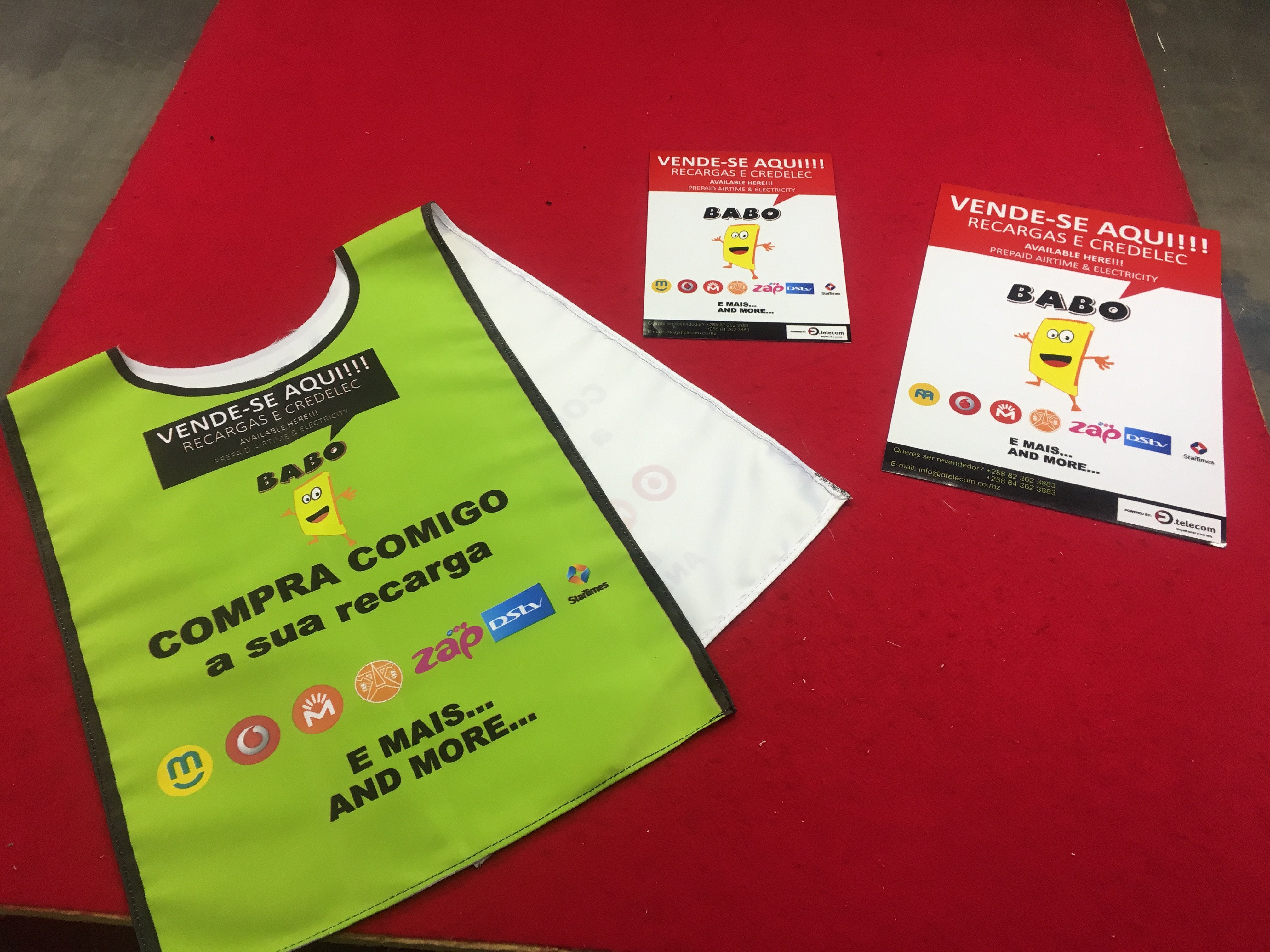 Promotional product BIBS correx board and stickers