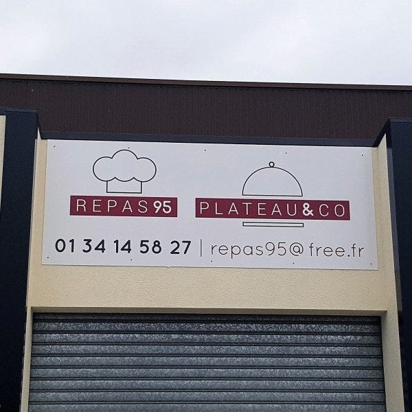 Enseigne panneau dibon avec lamination- contrecollage du visuel