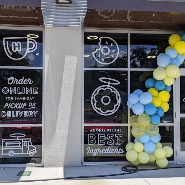 Halo Potato Donuts Storefront Graphics