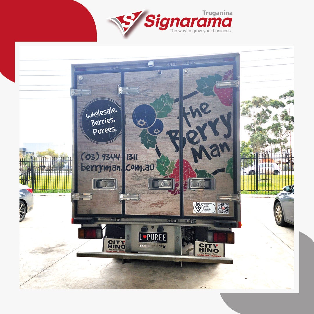 Vehicle Signage completed for The Berry Man.