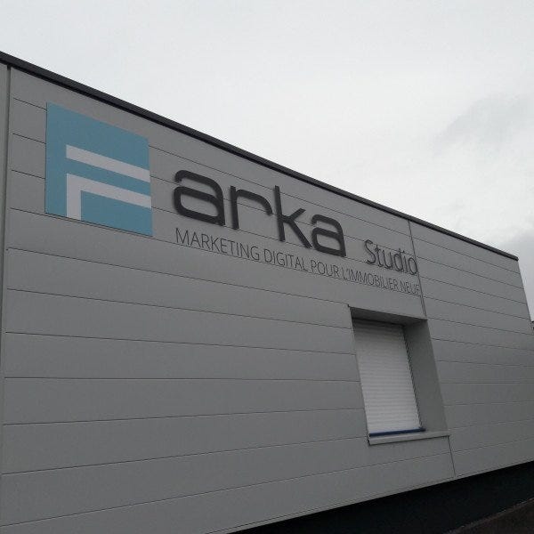 Lettres découpées en aluminium composite dibond - Enseigne Nantes
