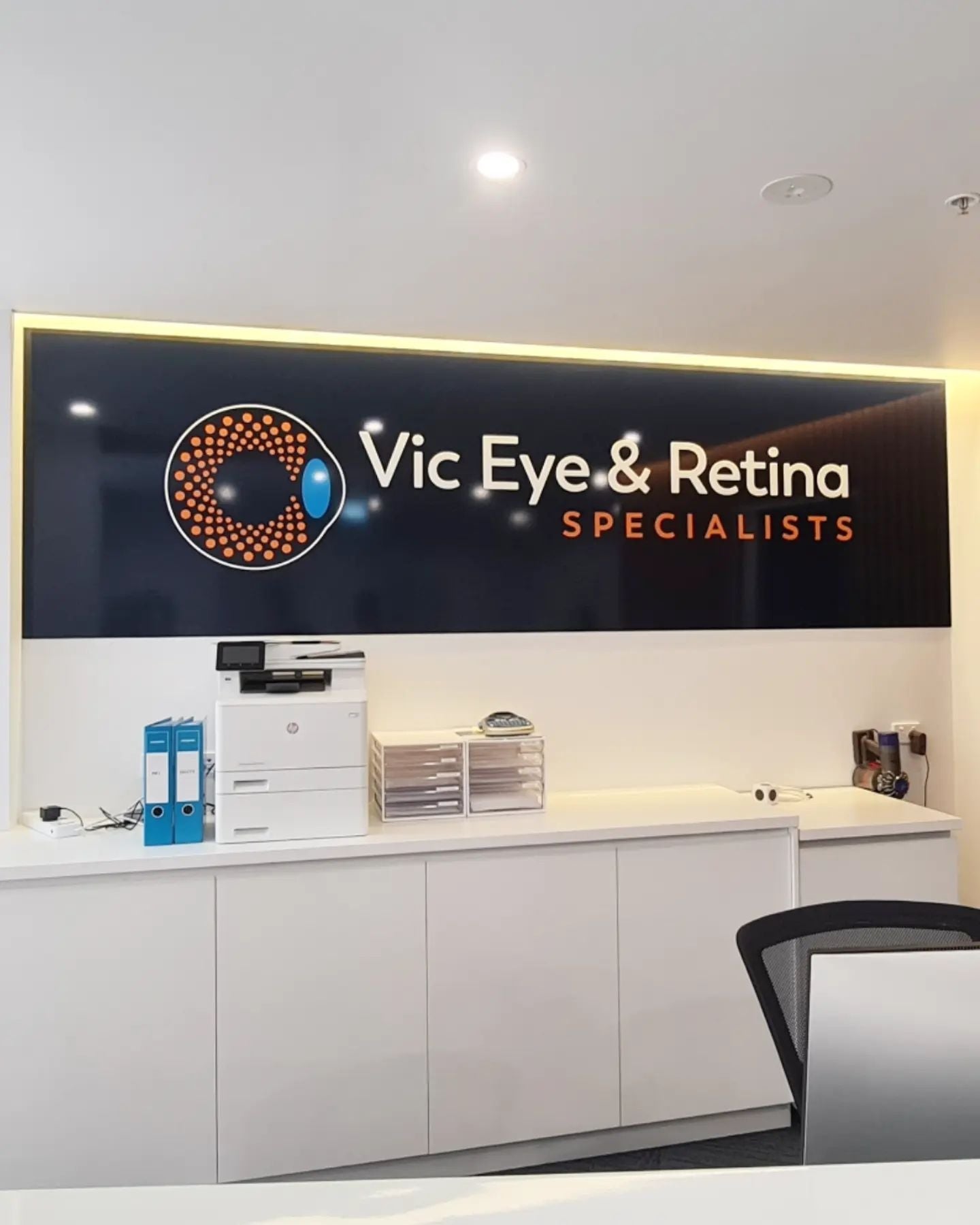 3D Reception Signage for Vic Eye & Retina Specialists
