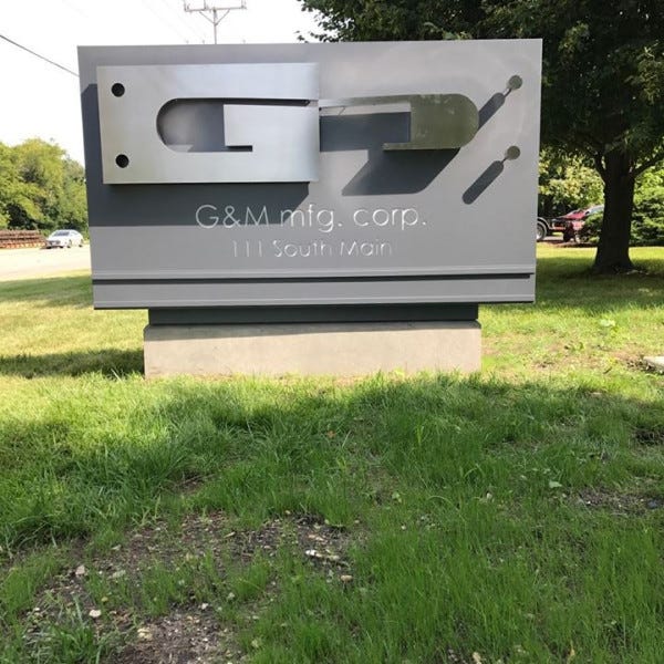 Monument Sign with backlit stainless steel logo_Crystal Lake, IL, Signarama Grayslake, IL