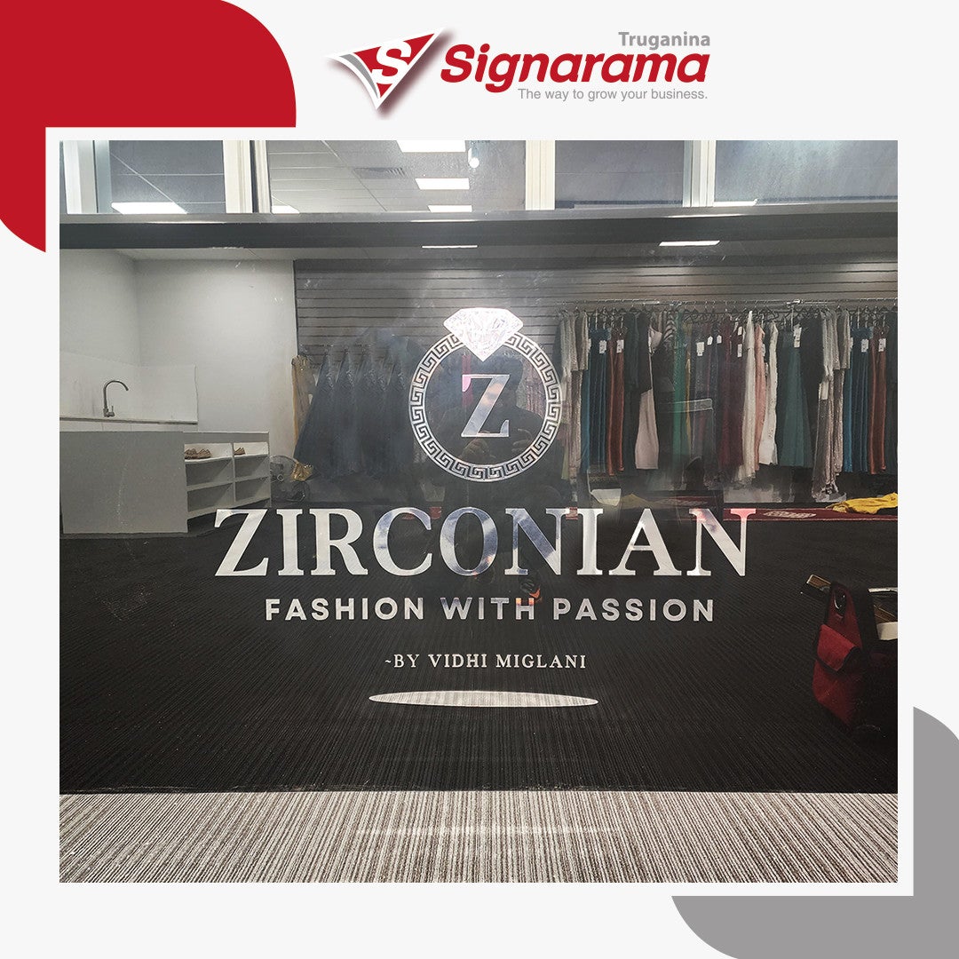 Reception signage completed for Zirconian in Epping.