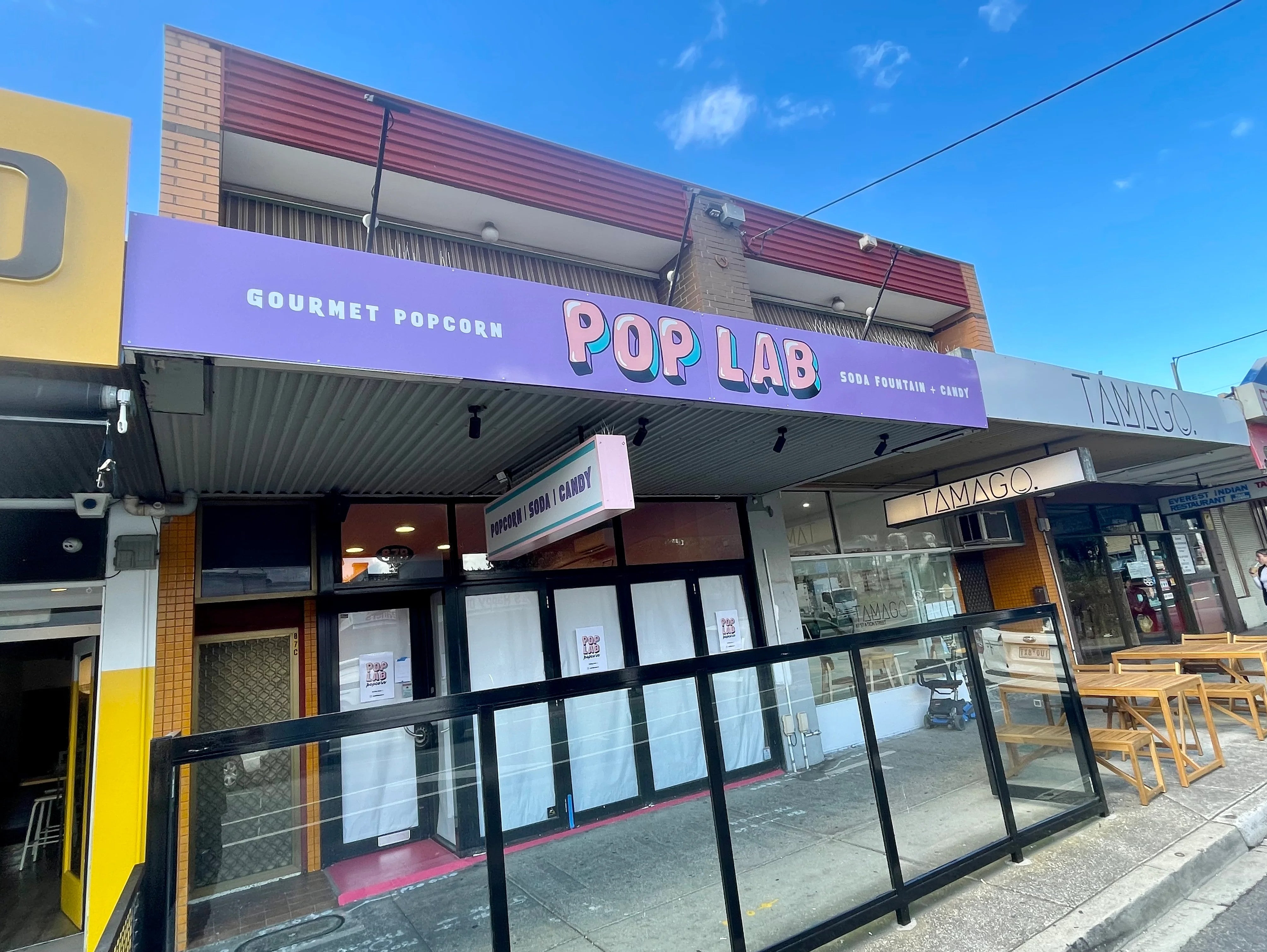 Shop Signage - Pop Lab Popcorn - Fairfield.