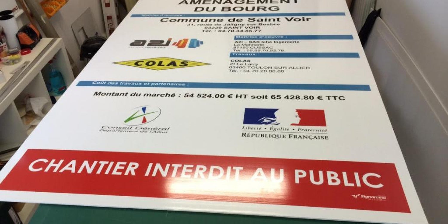 Panneaux de chantier