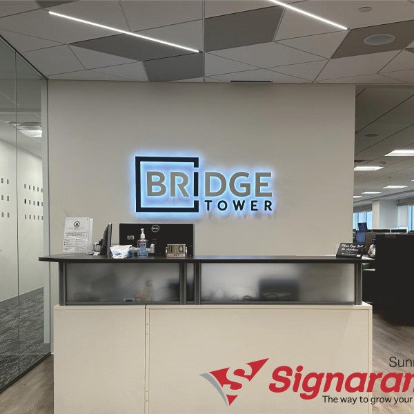 Illuminated Backlit Channel Letter Lobby Sign