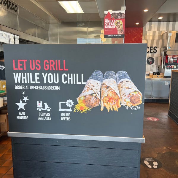 Wall Graphic Promo for The Kebab Shop