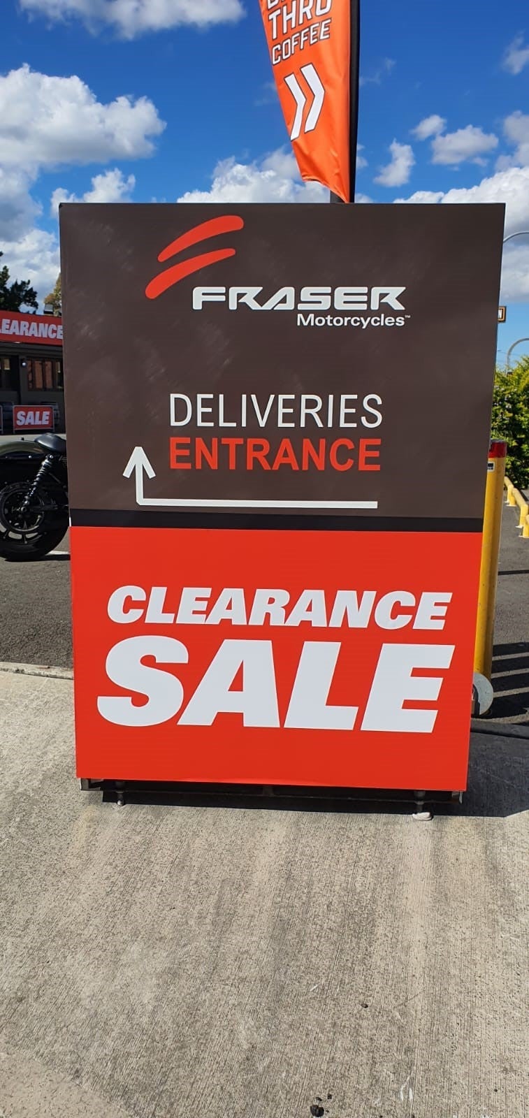 Sales and Clearance signs at Fraser