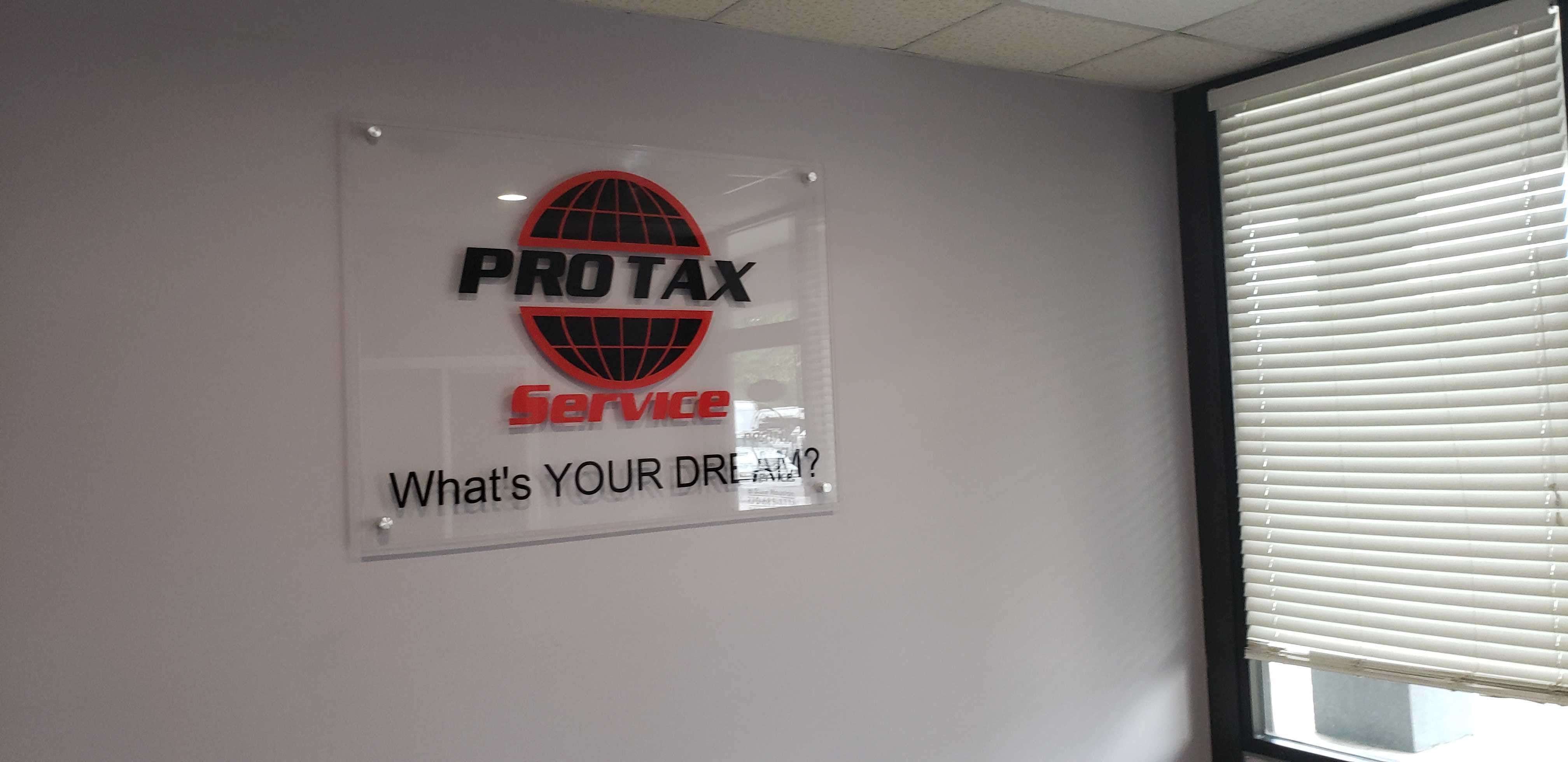 Pro Tax Acrylic Lobby Sign