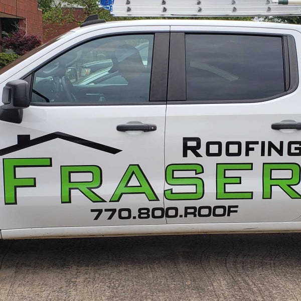 Fraser Roofing White Truck