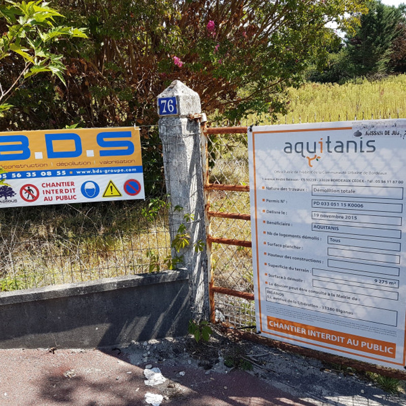 Panneaux de chantier