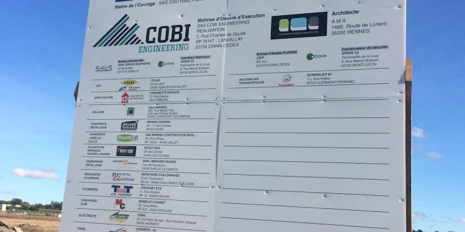 Panneaux de chantier