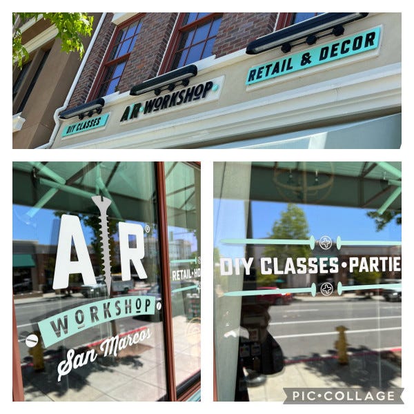 San Elijo exterior storefront sign and window graphics