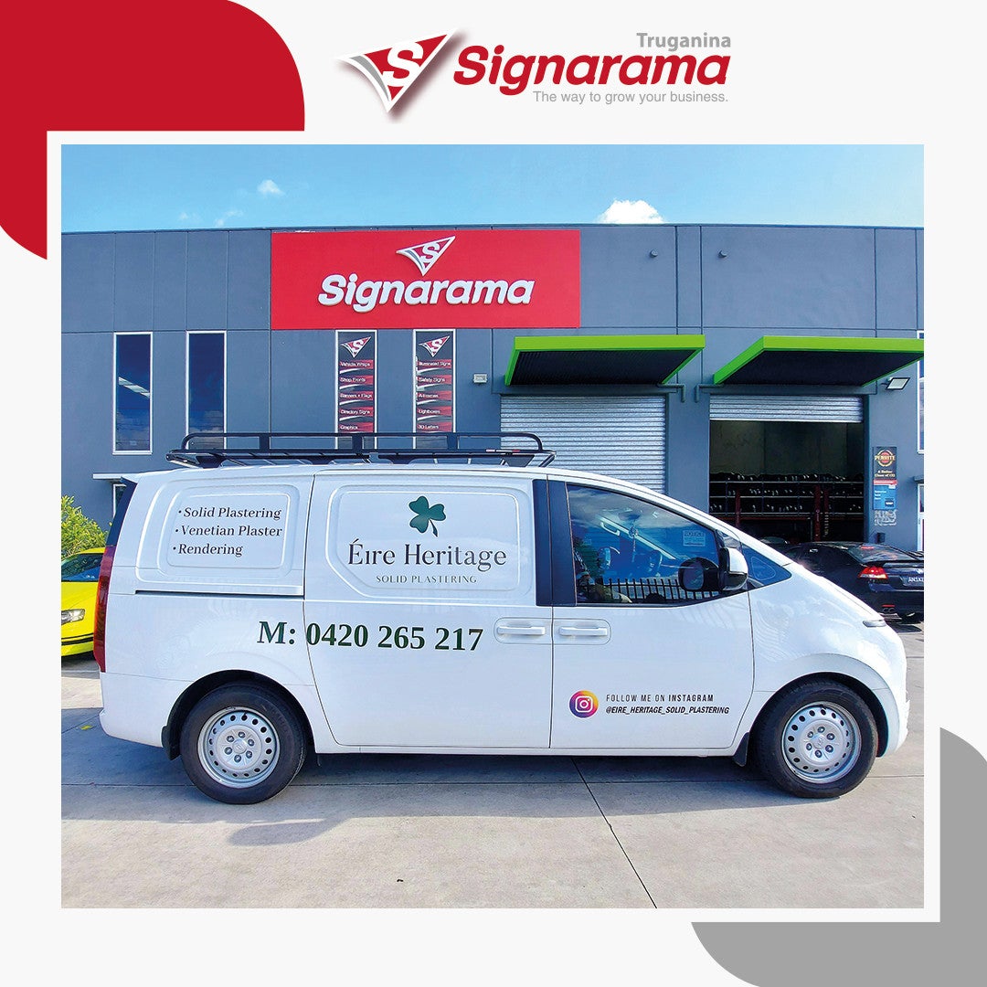 Vehicle signage for Eire Heritage.